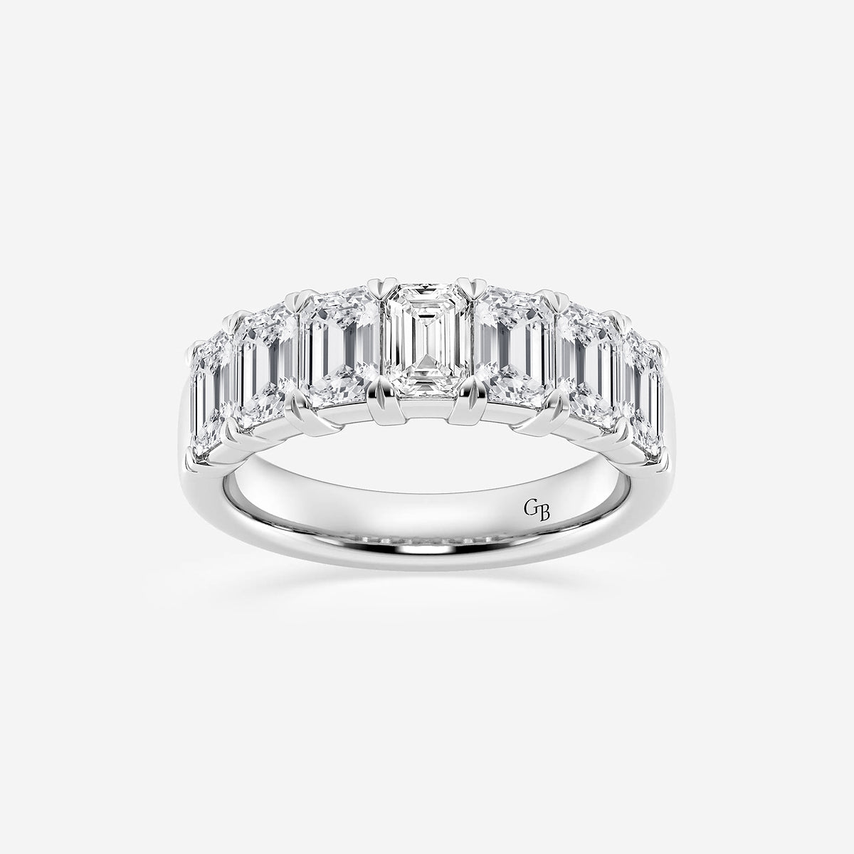GWA018 - product video for 3 ctw Emerald Lab Grown Diamond Seven-Stone Anniversary Band