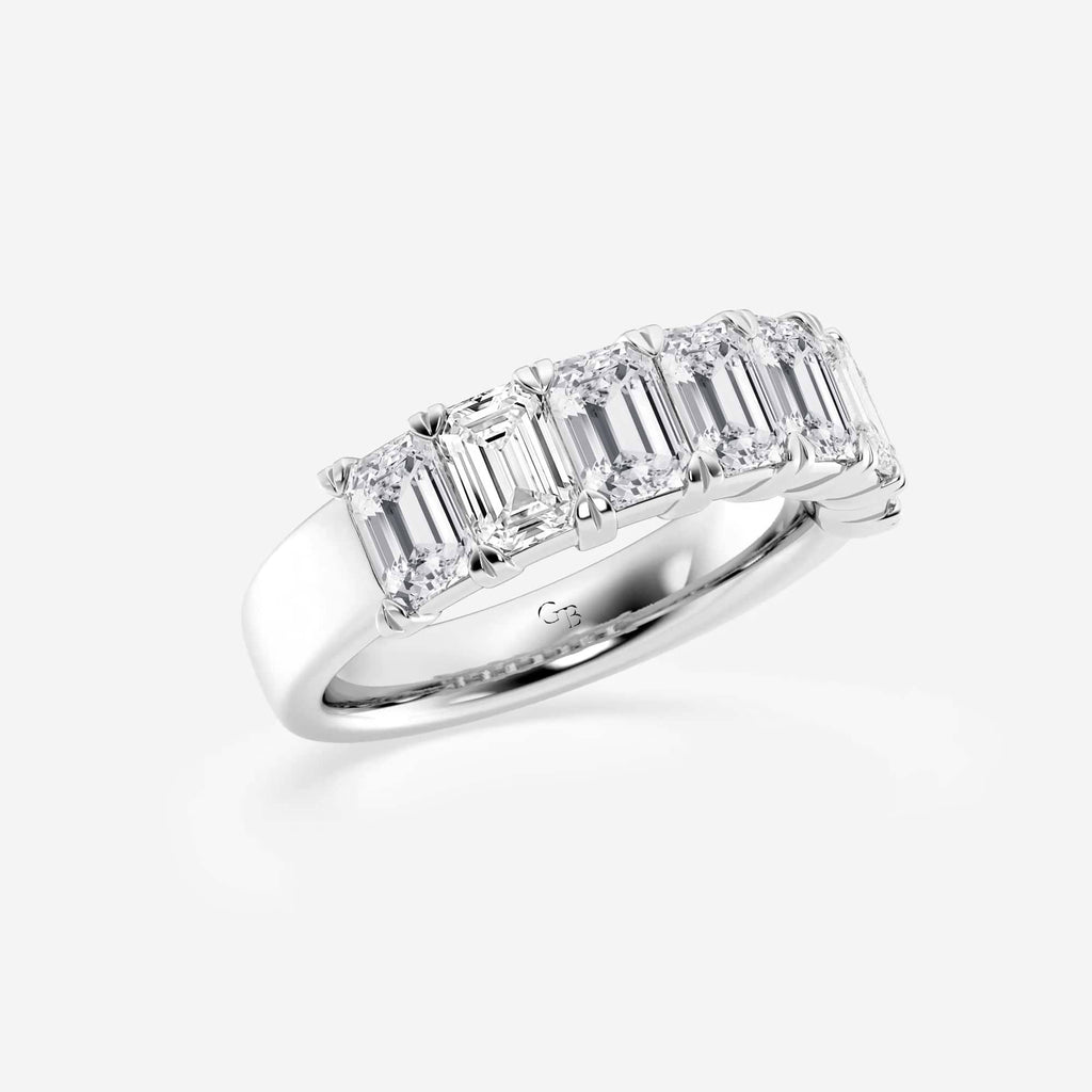GWA018 - Additional Image 1 for  3 ctw Emerald Lab Grown Diamond Seven-Stone Anniversary Band