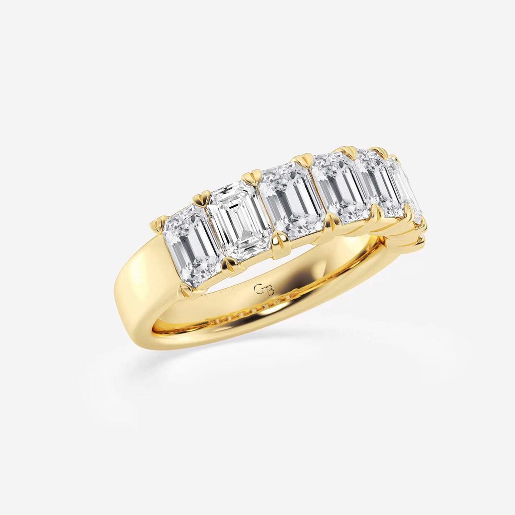 GWA018 - Additional Image 1 for  3 ctw Emerald Lab Grown Diamond Seven-Stone Anniversary Band