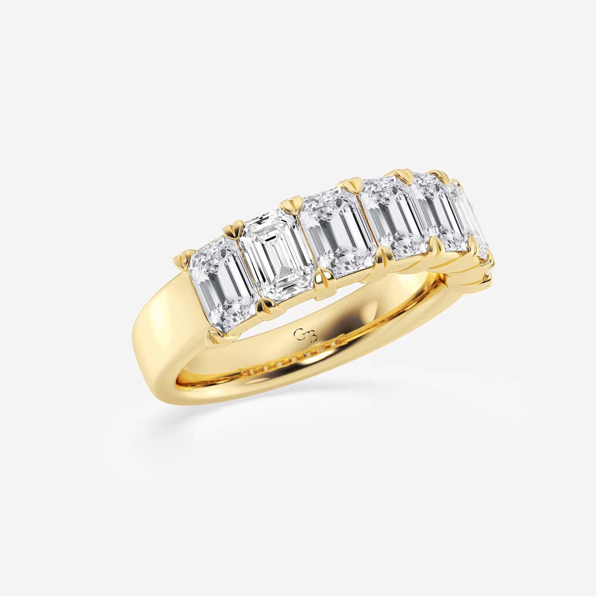 GWA018 - Additional Image 1 for  3 ctw Emerald Lab Grown Diamond Seven-Stone Anniversary Band