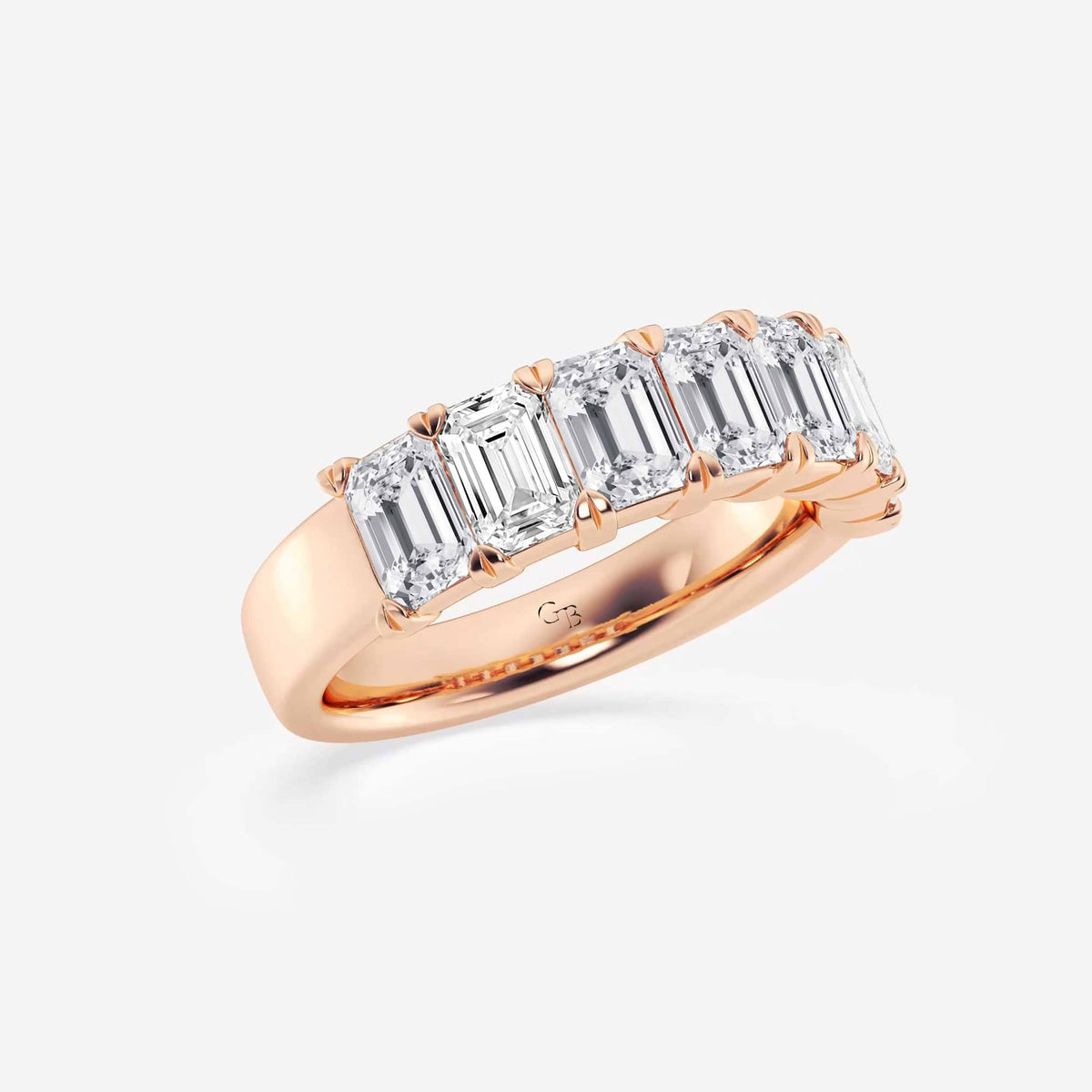GWA018 - Additional Image 1 for  3 ctw Emerald Lab Grown Diamond Seven-Stone Anniversary Band