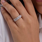 GWA018 - 4 ctw Emerald Lab Grown Diamond Seven-Stone Anniversary Band
