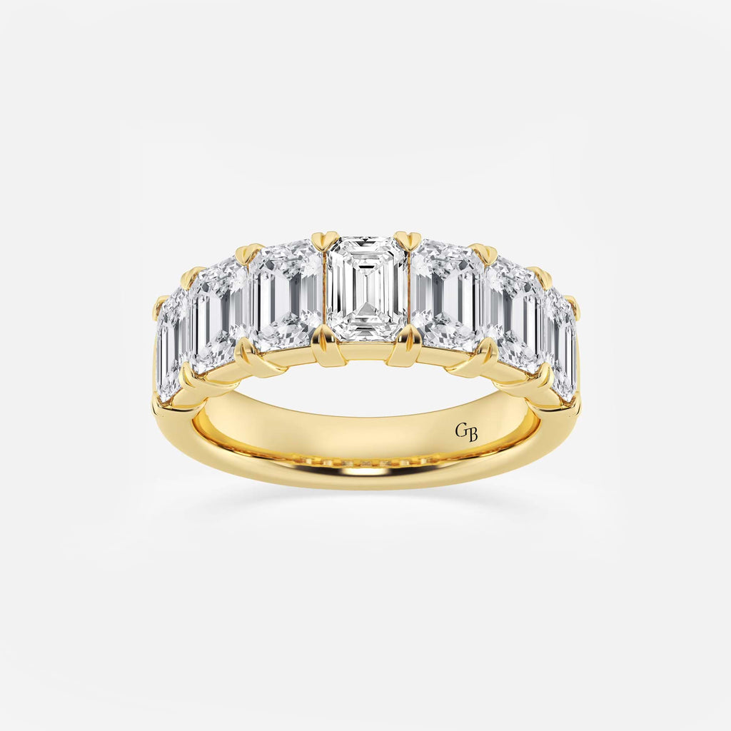 GWA018 - 4 ctw Emerald Lab Grown Diamond Seven-Stone Anniversary Band