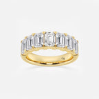 GWA018 - 4 ctw Emerald Lab Grown Diamond Seven-Stone Anniversary Band