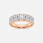 GWA018 - 4 ctw Emerald Lab Grown Diamond Seven-Stone Anniversary Band