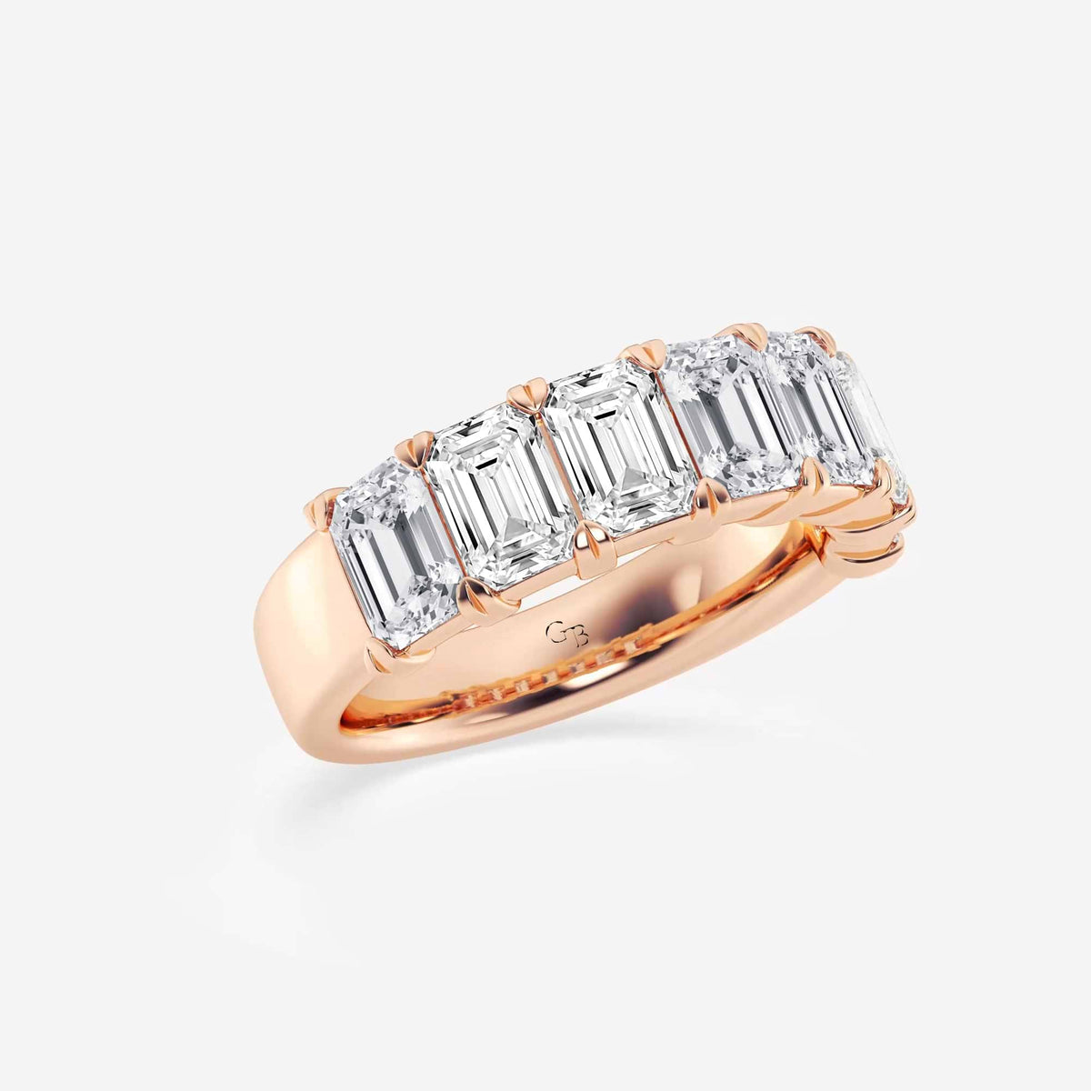 GWA018 - Additional Image 1 for  4 ctw Emerald Lab Grown Diamond Seven-Stone Anniversary Band