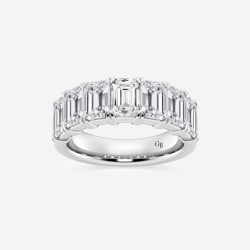 GWA018 - 5 ctw Emerald Lab Grown Diamond Seven-Stone Anniversary Band