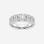 GWA018 - 5 ctw Emerald Lab Grown Diamond Seven-Stone Anniversary Band