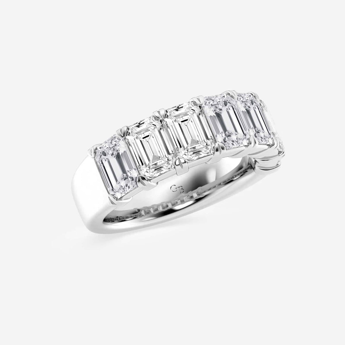 GWA018 - Additional Image 1 for  5 ctw Emerald Lab Grown Diamond Seven-Stone Anniversary Band