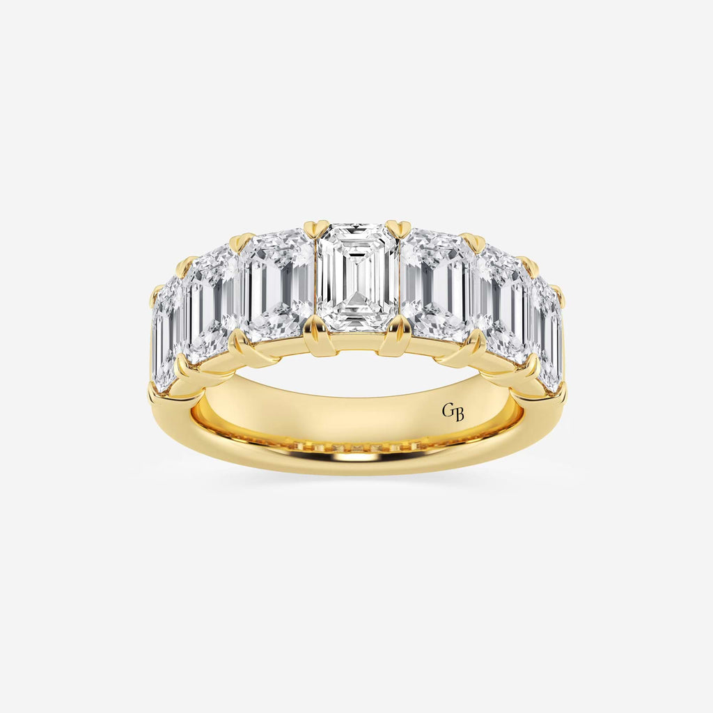 GWA018 - 5 ctw Emerald Lab Grown Diamond Seven-Stone Anniversary Band