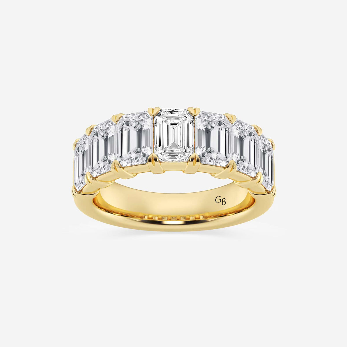 GWA018 - 5 ctw Emerald Lab Grown Diamond Seven-Stone Anniversary Band