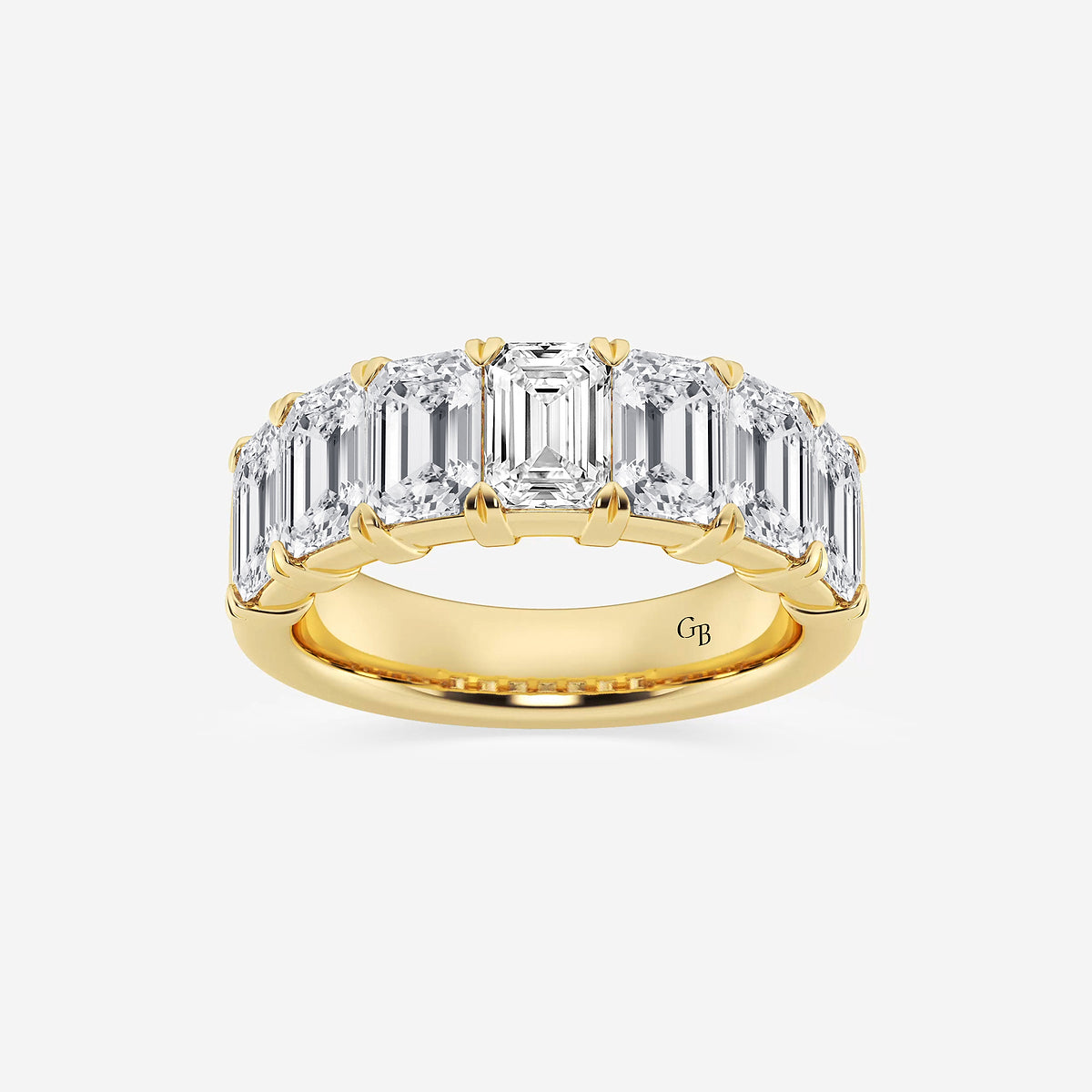 GWA018 - product video for 5 ctw Emerald Lab Grown Diamond Seven-Stone Anniversary Band