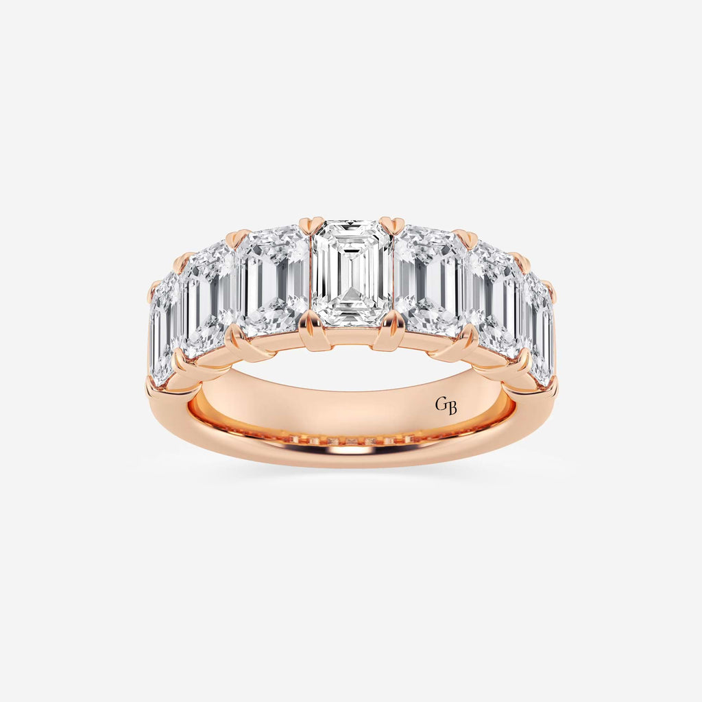GWA018 - 5 ctw Emerald Lab Grown Diamond Seven-Stone Anniversary Band