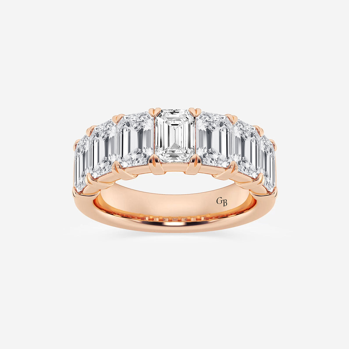 GWA018 - product video for 5 ctw Emerald Lab Grown Diamond Seven-Stone Anniversary Band