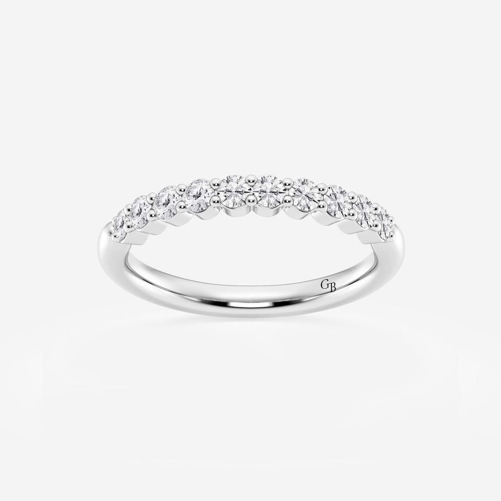 GWA019 - 1/2 ctw Round Lab Grown Diamond Prong Set Wedding Band