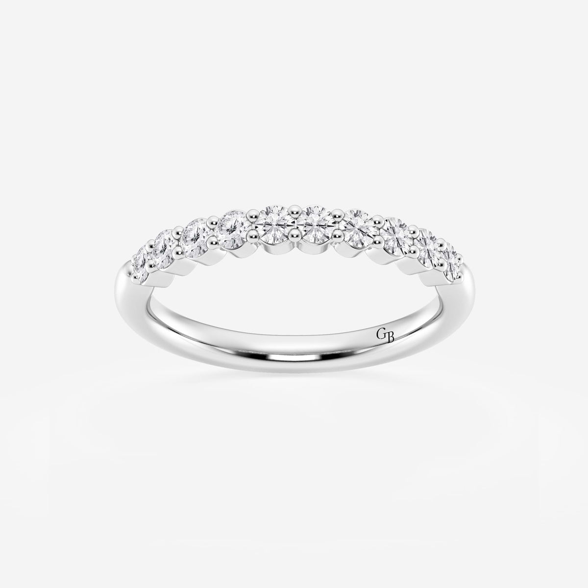 GWA019 - 1/2 ctw Round Lab Grown Diamond Prong Set Wedding Band