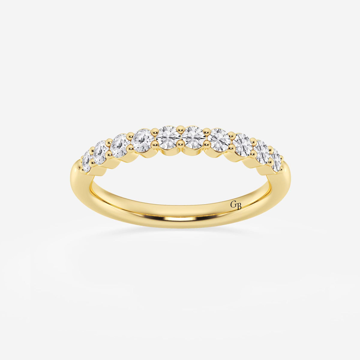 GWA019 - 1/2 ctw Round Lab Grown Diamond Prong Set Wedding Band