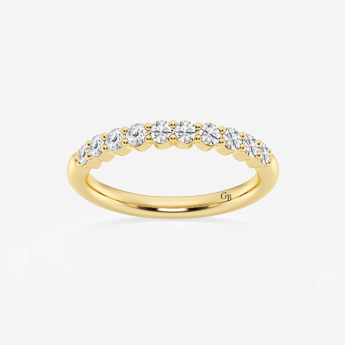 GWA019 - product video for 1/2 ctw Round Lab Grown Diamond Prong Set Wedding Band