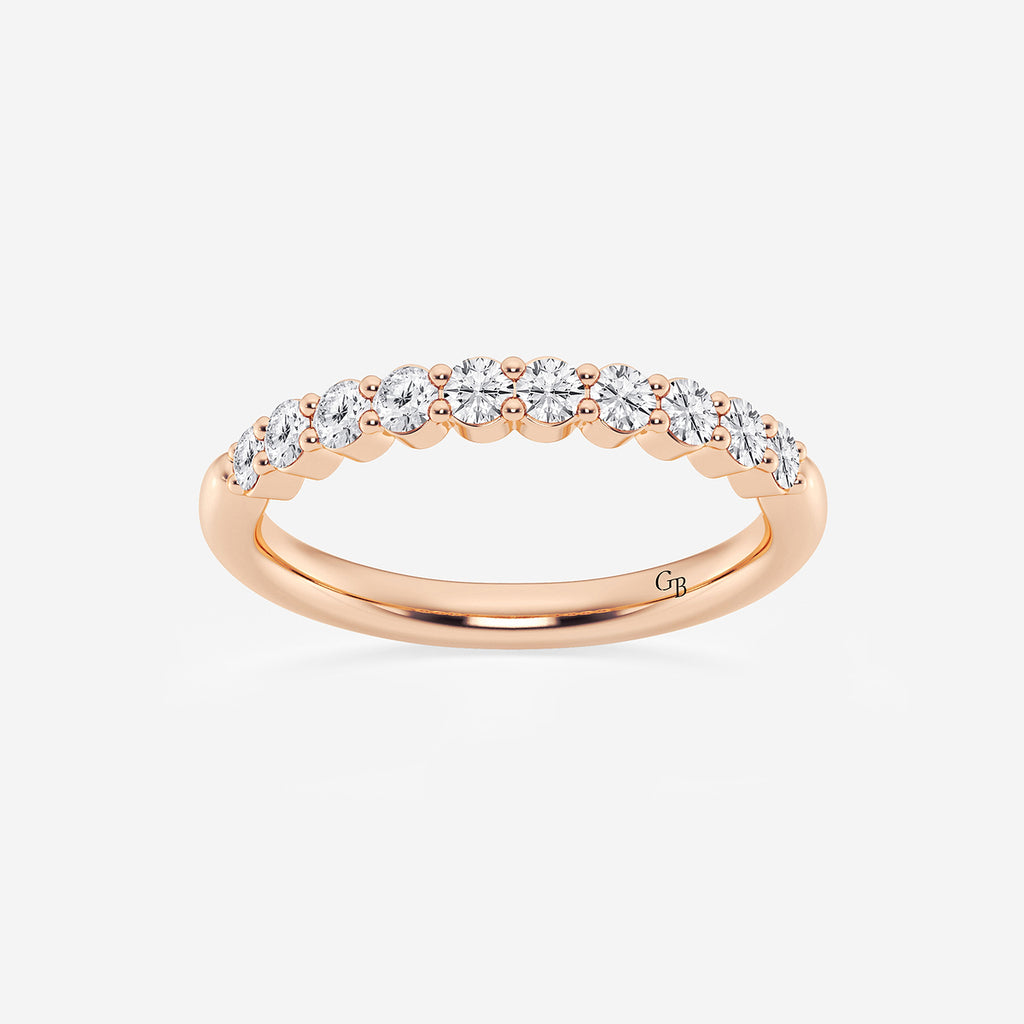 GWA019 - product video for 1/2 ctw Round Lab Grown Diamond Prong Set Wedding Band