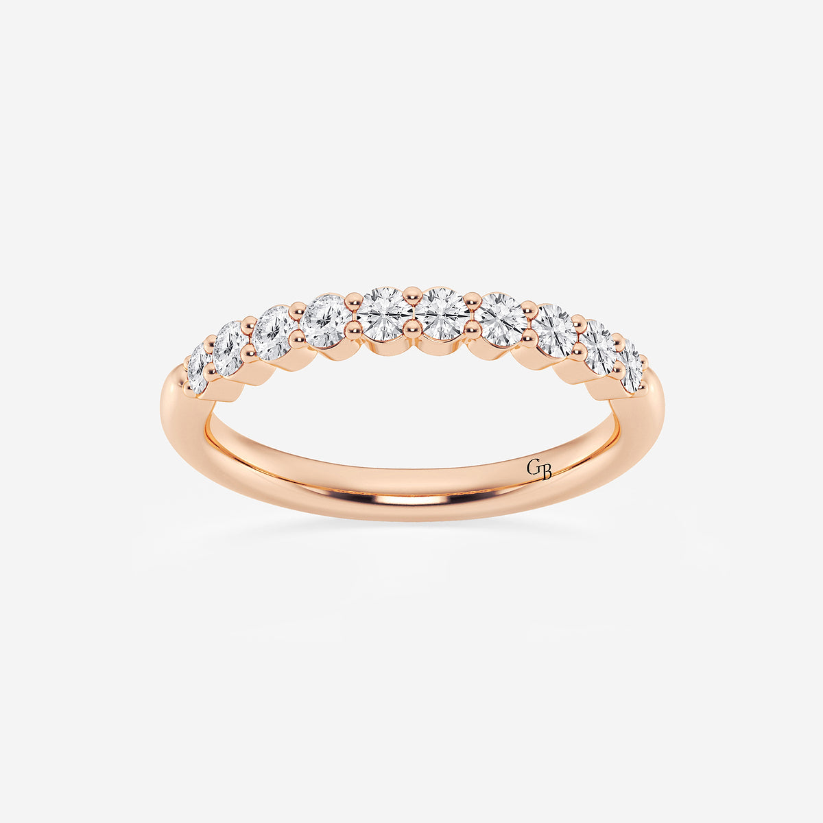 GWA019 - product video for 1/2 ctw Round Lab Grown Diamond Prong Set Wedding Band