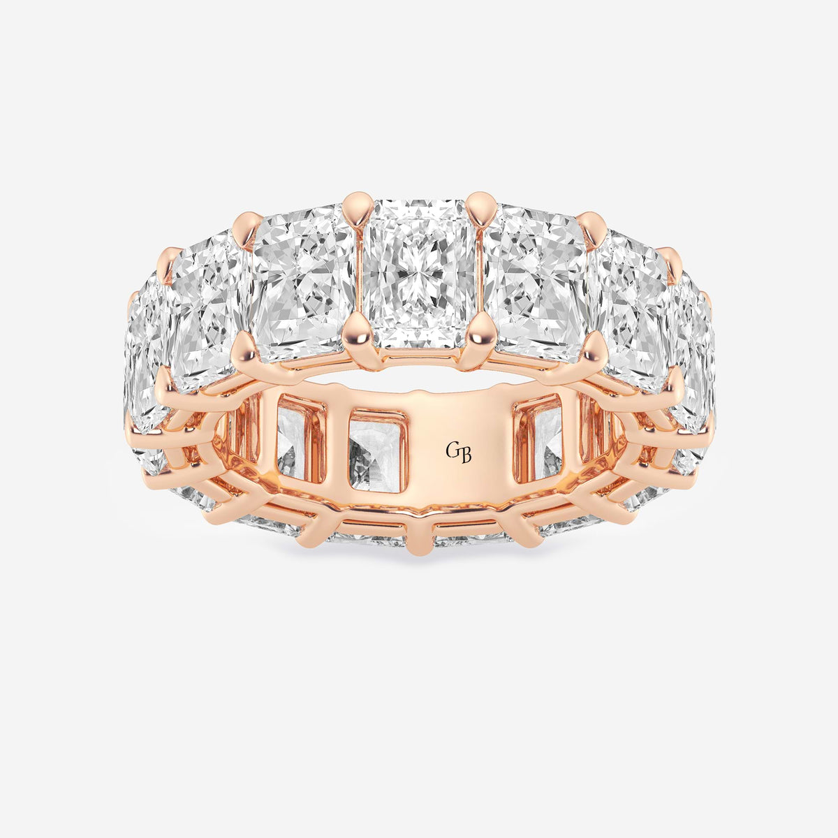 GWA020 - 10 ctw Radiant Lab Grown Diamond Eternity Band