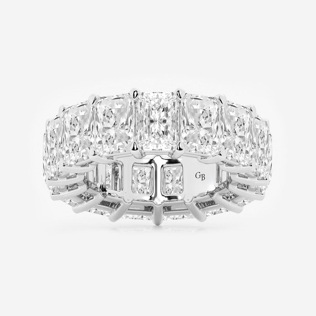 GWA020 - product video for 15 ctw Radiant Lab Grown Diamond Cut Luxe Eternity Band - 7.2mm Width