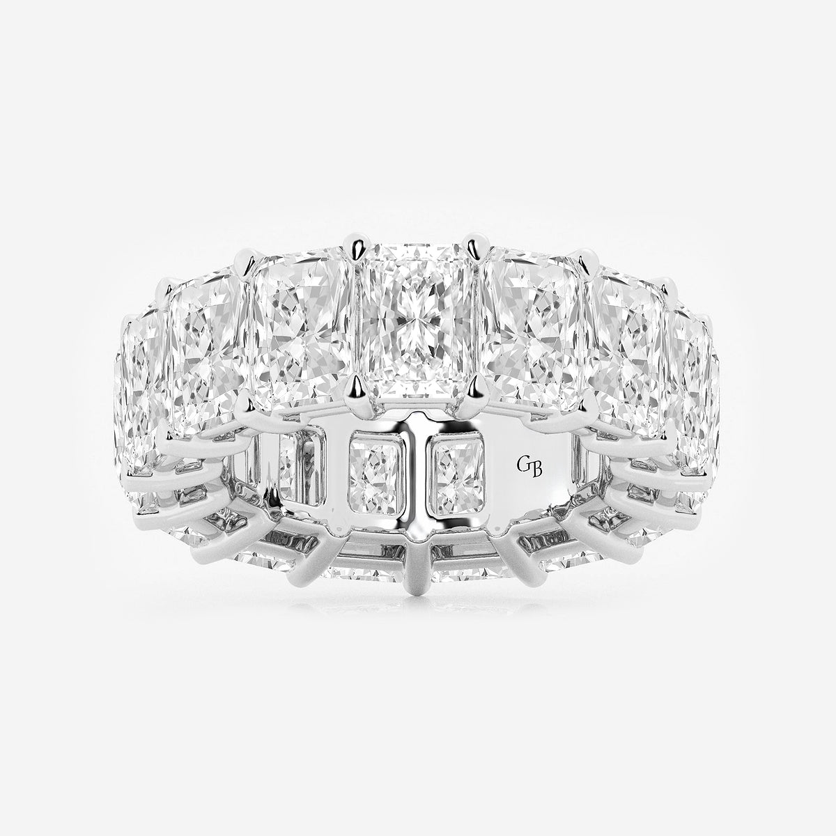 GWA020 - product video for 15 ctw Radiant Lab Grown Diamond Cut Luxe Eternity Band - 7.2mm Width