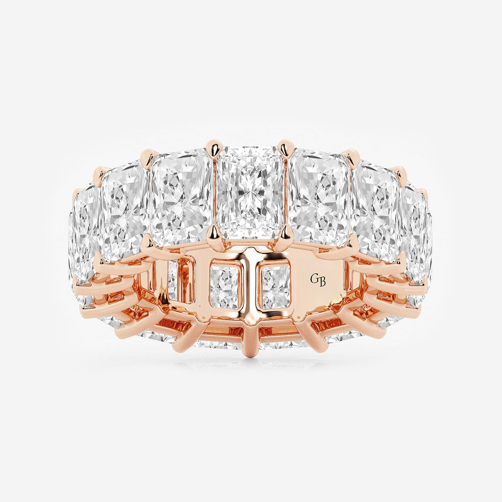 GWA020 - product video for 15 ctw Radiant Lab Grown Diamond Cut Luxe Eternity Band - 7.2mm Width