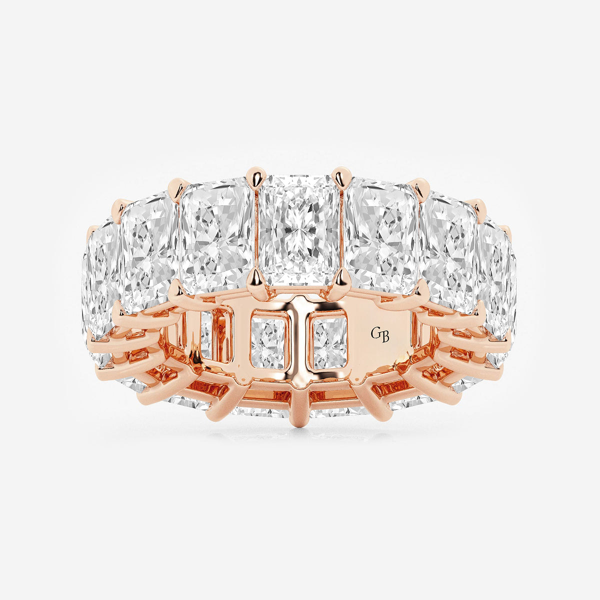 GWA020 - product video for 15 ctw Radiant Lab Grown Diamond Cut Luxe Eternity Band - 7.2mm Width