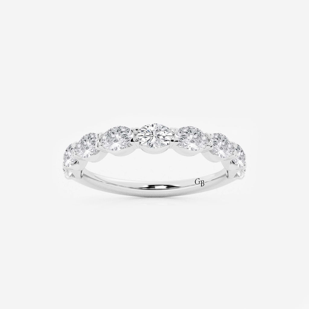 GWA021 - 1 ctw Oval Lab Grown Diamond East-West Wedding Band