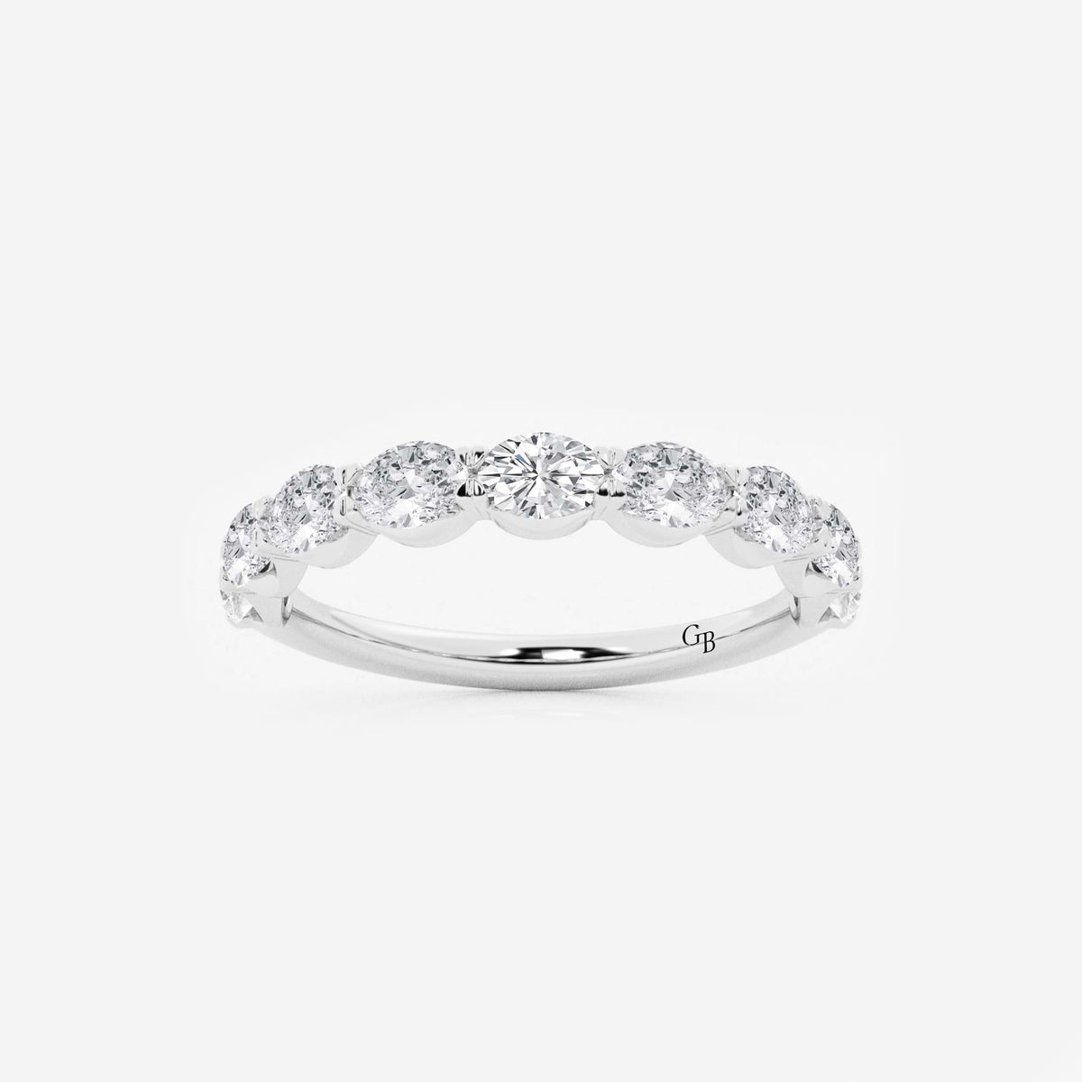 GWA021 - 1 ctw Oval Lab Grown Diamond East-West Wedding Band