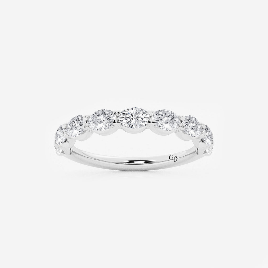 GWA021 - product video for 1 ctw Oval Lab Grown Diamond East-West Wedding Band