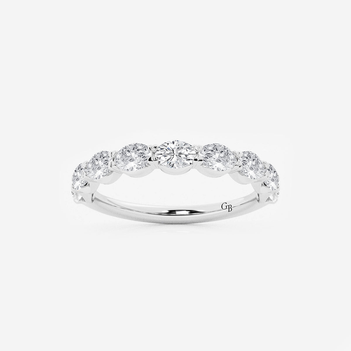 GWA021 - product video for 1 ctw Oval Lab Grown Diamond East-West Wedding Band