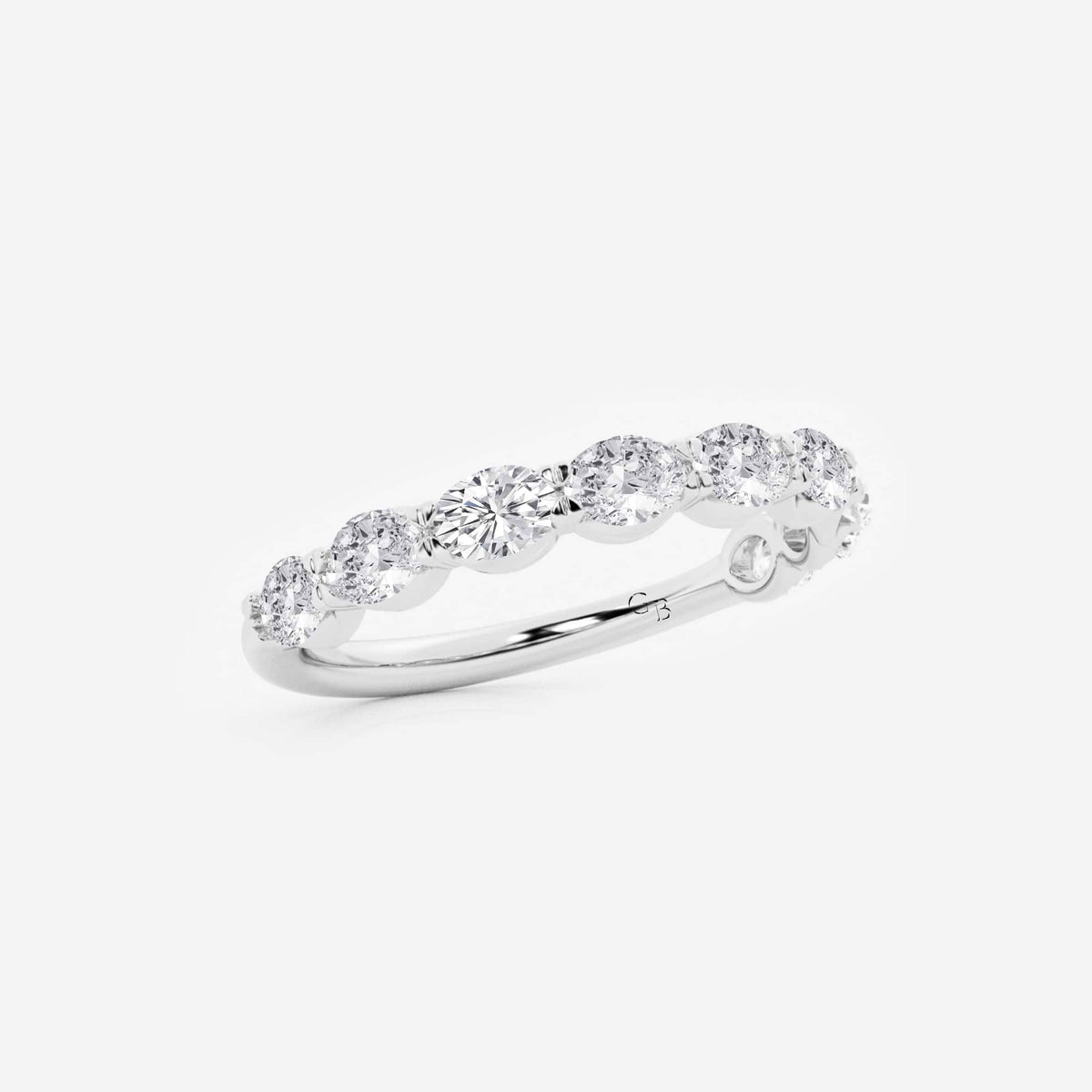 GWA021 - Additional Image 1 for  1 ctw Oval Lab Grown Diamond East-West Wedding Band