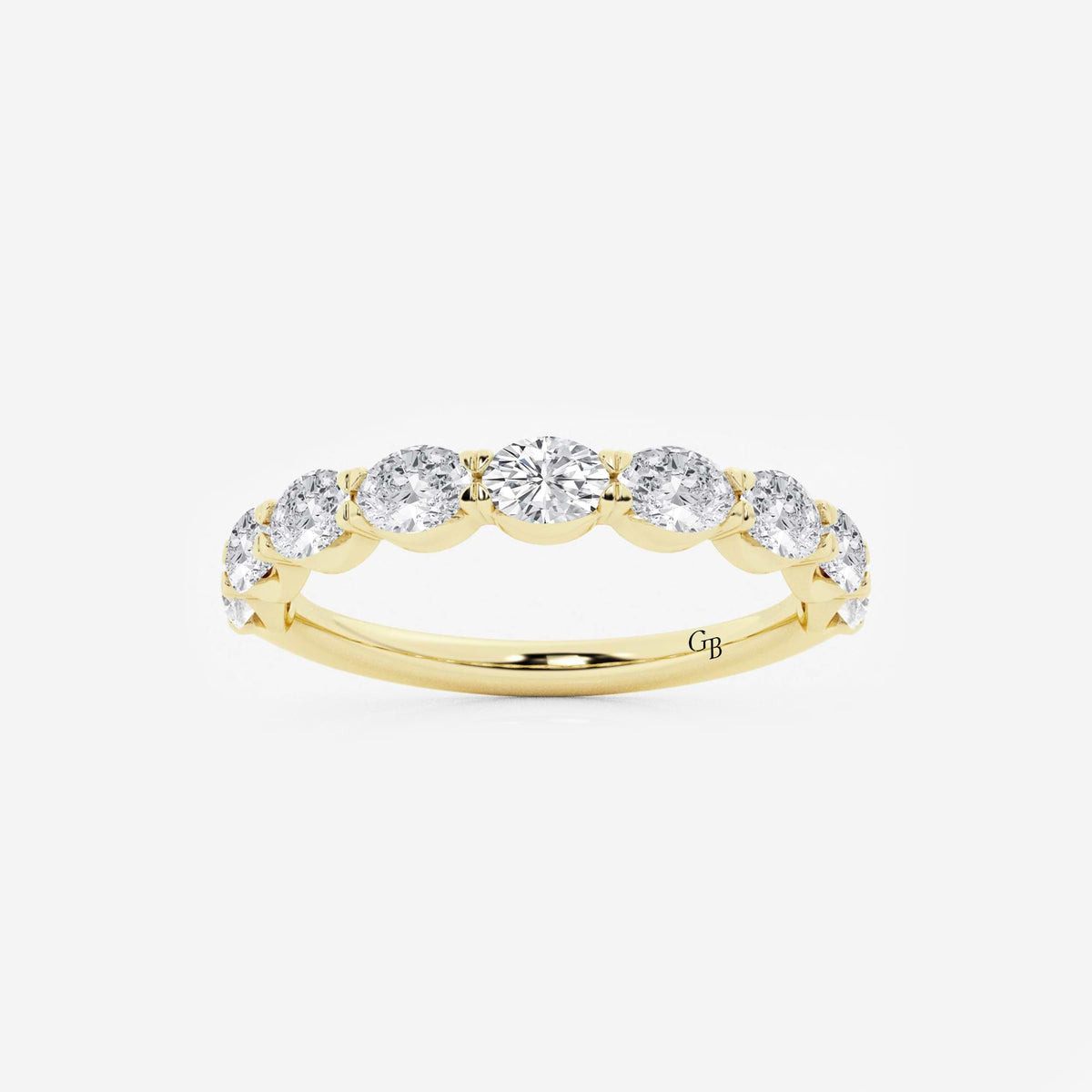 GWA021 - 1 ctw Oval Lab Grown Diamond East-West Wedding Band