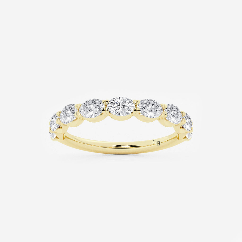 GWA021 - product video for 1 ctw Oval Lab Grown Diamond East-West Wedding Band