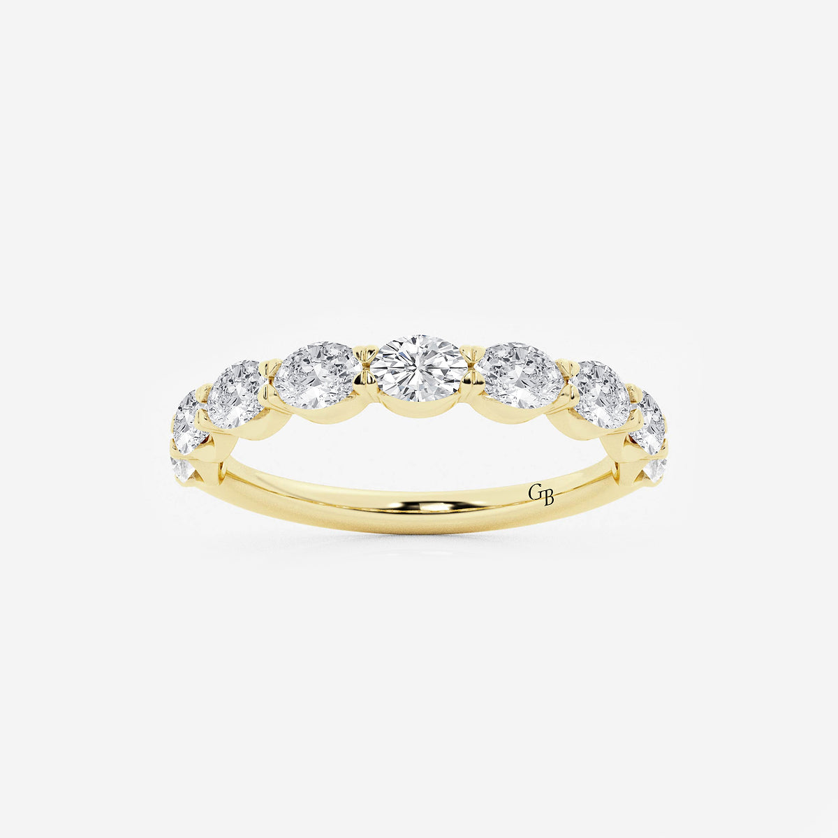 GWA021 - product video for 1 ctw Oval Lab Grown Diamond East-West Wedding Band
