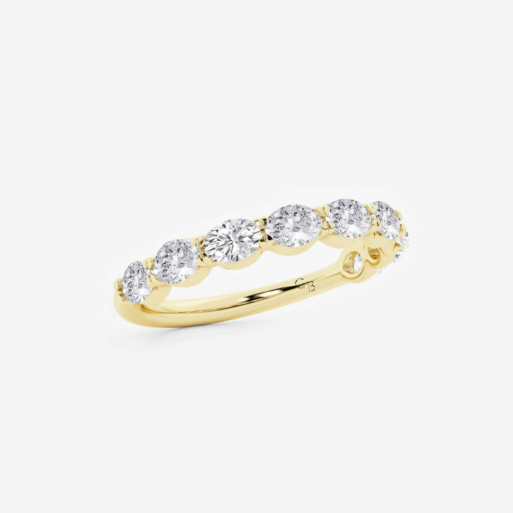 GWA021 - Additional Image 1 for  1 ctw Oval Lab Grown Diamond East-West Wedding Band