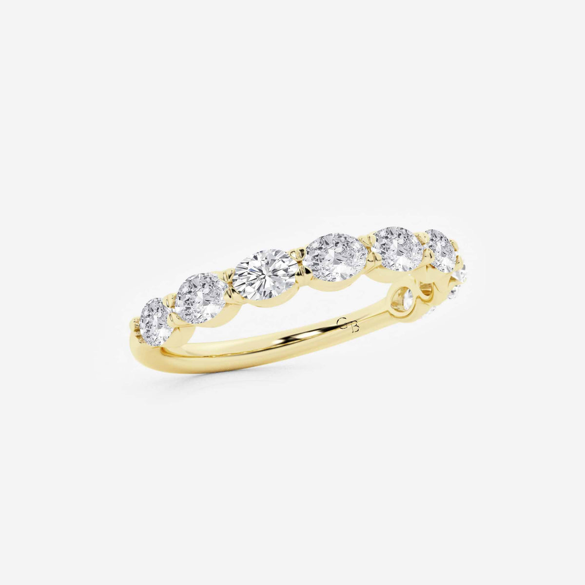 GWA021 - Additional Image 1 for  1 ctw Oval Lab Grown Diamond East-West Wedding Band