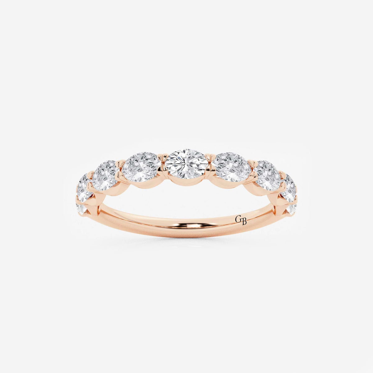 GWA021 - 1 ctw Oval Lab Grown Diamond East-West Wedding Band