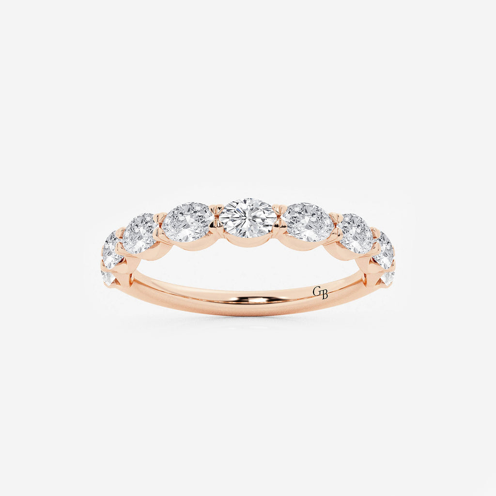 GWA021 - product video for 1 ctw Oval Lab Grown Diamond East-West Wedding Band