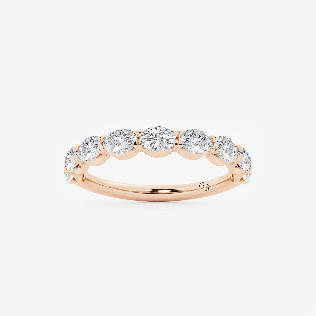 GWA021 - product video for 1 ctw Oval Lab Grown Diamond East-West Wedding Band