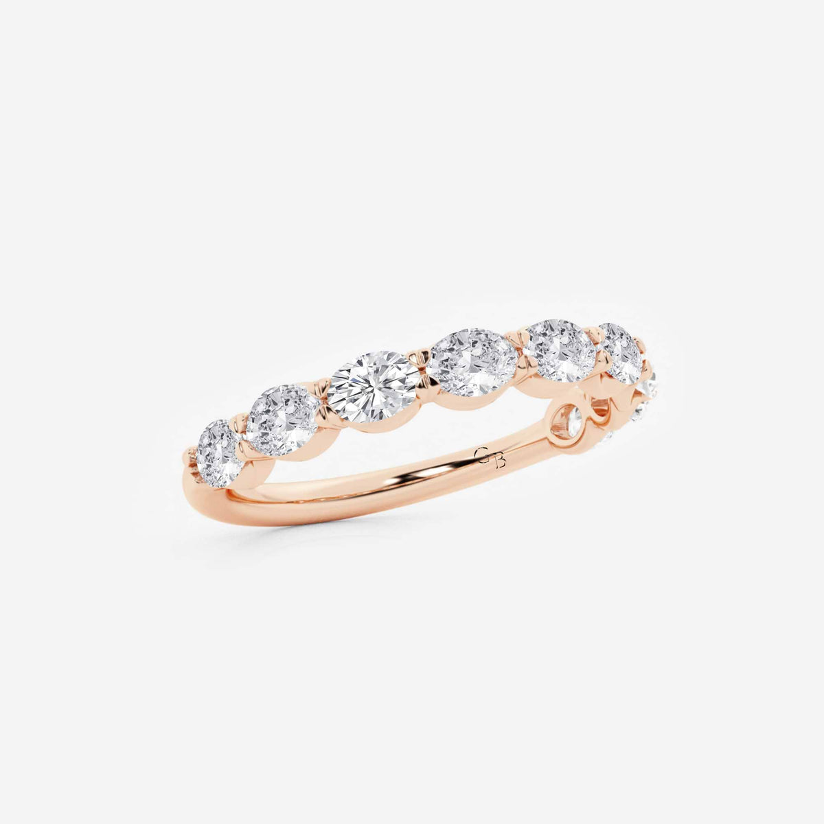 GWA021 - Additional Image 1 for  1 ctw Oval Lab Grown Diamond East-West Wedding Band
