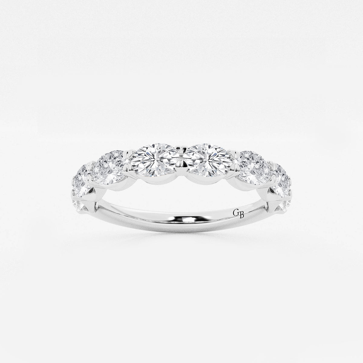 GWA021 - product video for 1 1/2 ctw Oval Lab Grown Diamond East-West Anniversary Band