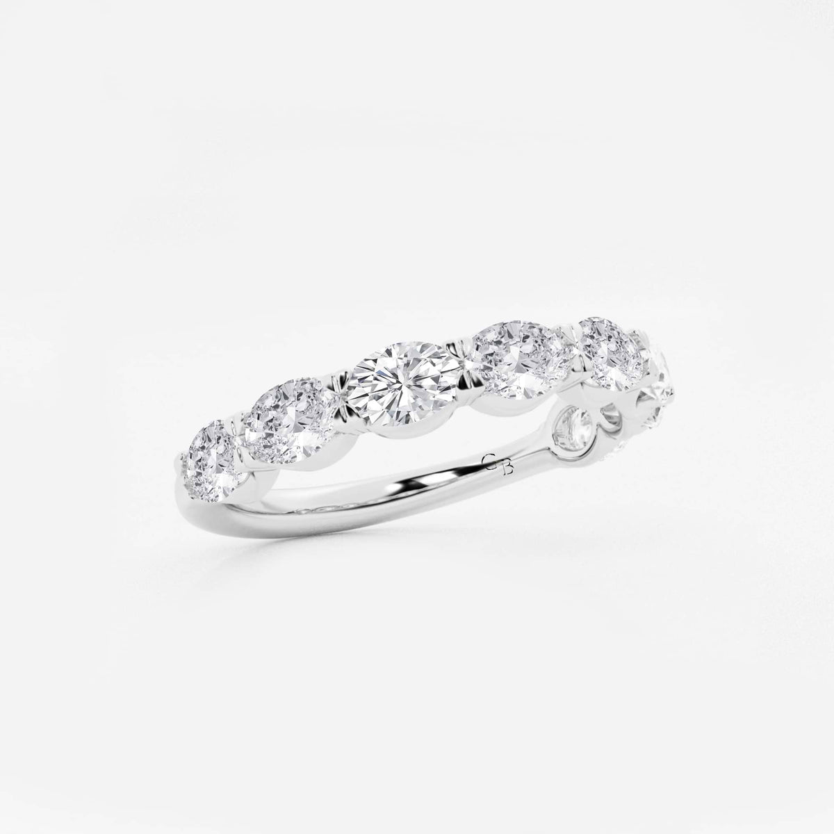 GWA021 - Additional Image 1 for  1 1/2 ctw Oval Lab Grown Diamond East-West Anniversary Band