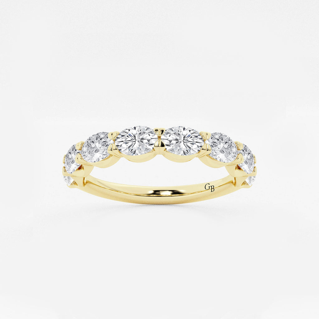GWA021 - product video for 1 1/2 ctw Oval Lab Grown Diamond East-West Anniversary Band