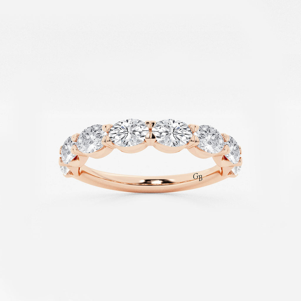 GWA021 - product video for 1 1/2 ctw Oval Lab Grown Diamond East-West Anniversary Band