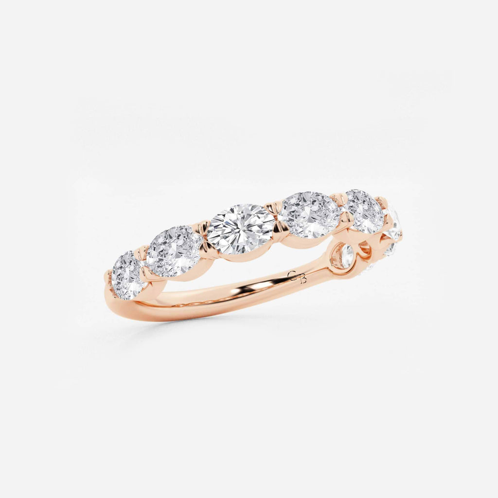 GWA021 - Additional Image 1 for  1 1/2 ctw Oval Lab Grown Diamond East-West Anniversary Band