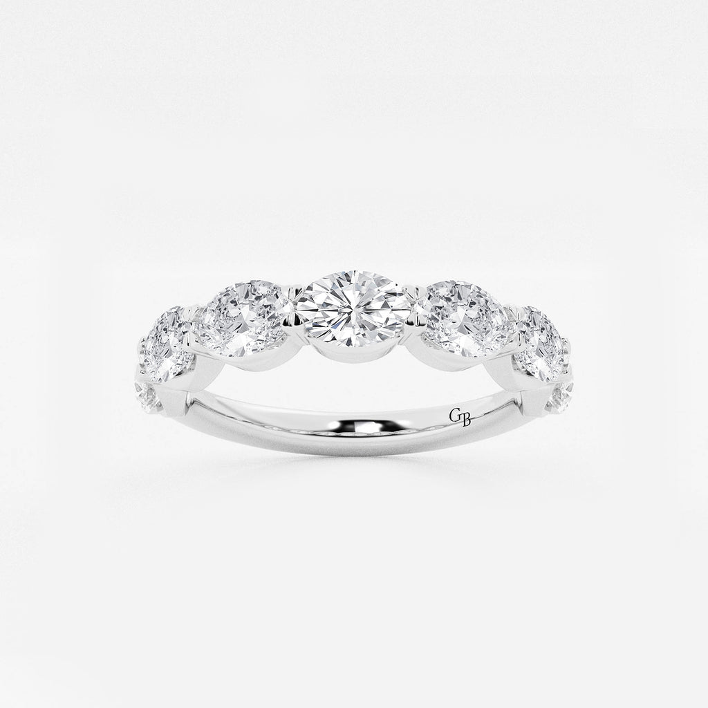 GWA021 - product video for 2 ctw Oval Lab Grown Diamond East-West Anniversary Band