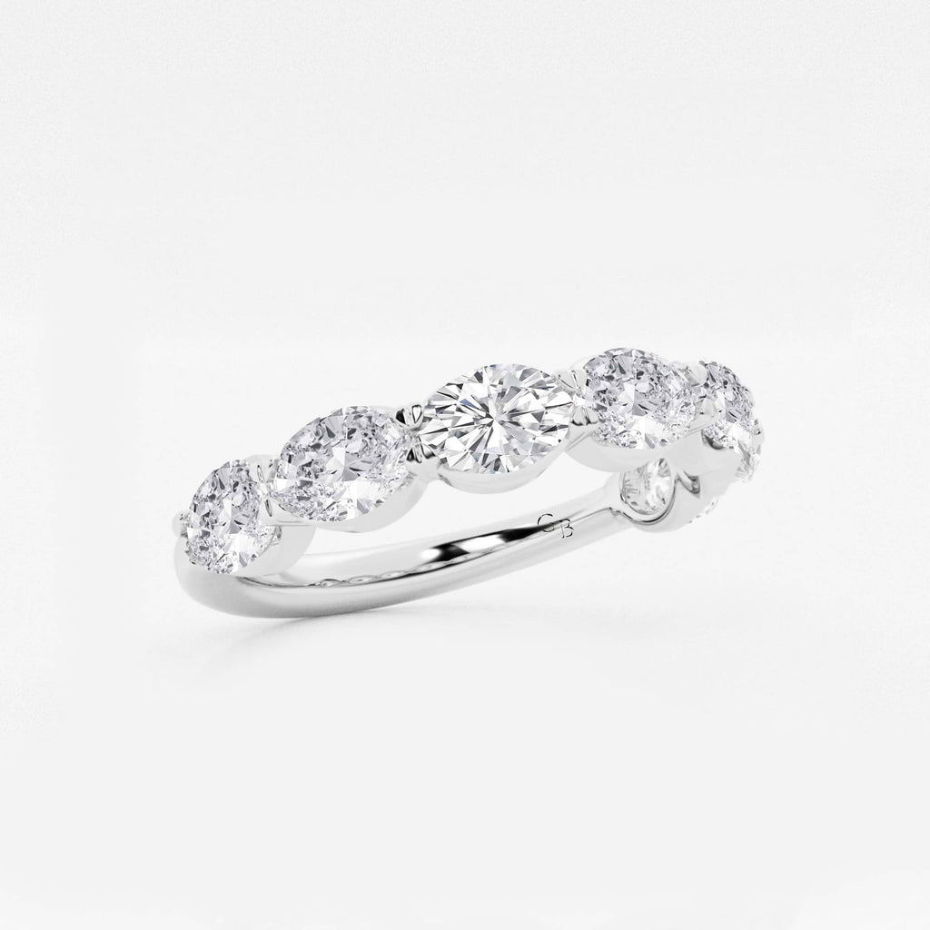 GWA021 - Additional Image 1 for  2 ctw Oval Lab Grown Diamond East-West Anniversary Band